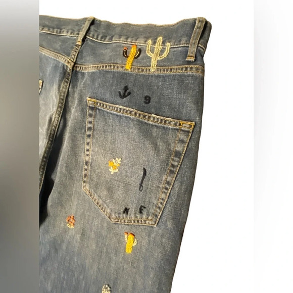 Nick Fouquet Uzzi Embroidered-motif Straight Leg Jeans - Picture 11 of 16